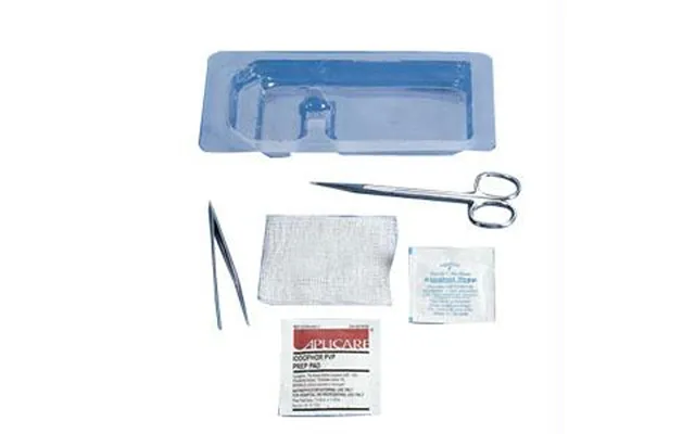 Suture Removal Tray With Plastic Forceps And Scissors