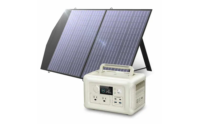 Allpowers R600 Beige Portable Power Station 600w 299wh Lifepo4 Battery R600-beige Sp027 100w Solar Panel