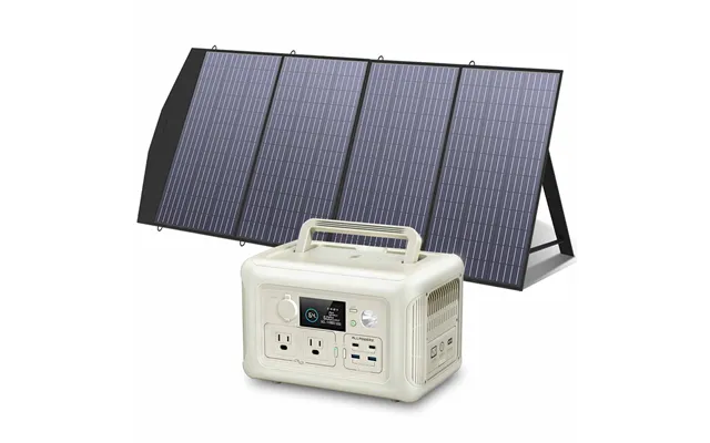 Allpowers R600 Beige Portable Power Station 600w 299wh Lifepo4 Battery R600-beige Sp033 200w Solar Panel