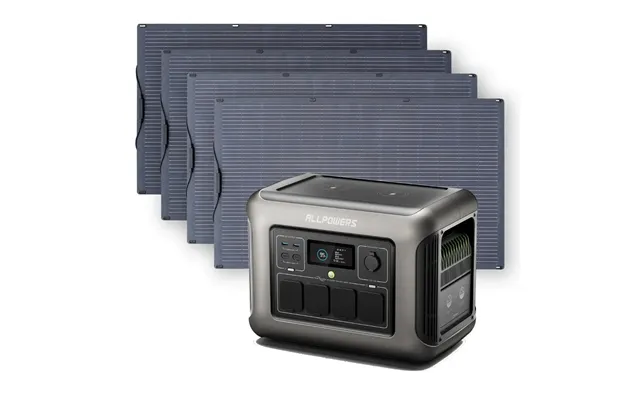Allpowers Solar Generator Kit 1800w R1500 Sf100 100w Flexible Solar Panel - R1500 4pcs Sf100 100w Solar Panel