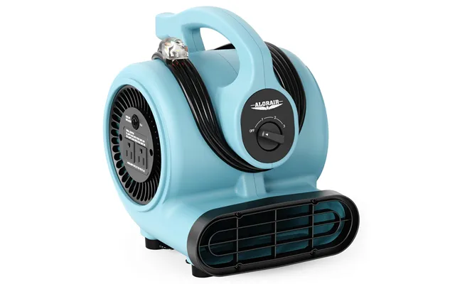 Alorair 600 Cfm Air Mover With 3 Speeds - 5 Angles And Daisy Chain For Floor Drying Blower Fan Gf600a Blue