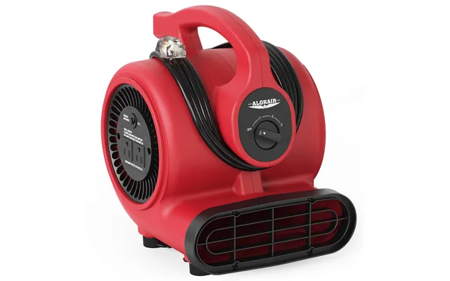 Alorair 600 Cfm Air Mover With 3 Speeds - 5 Angles And Daisy Chain For Floor Drying Blower Fan Gf600a Red