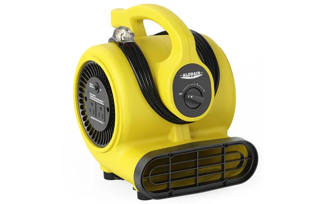 Alorair 600 Cfm Air Mover With 3 Speeds - 5 Angles And Daisy Chain For Floor Drying Blower Fan Gf600a Yellow
