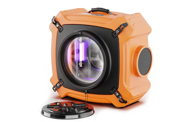 Pureairo Hepa Max 970 Professional 3 Stage Filtration Air Scrubber - Negative Machine Air Cleaner With Uv-c Light