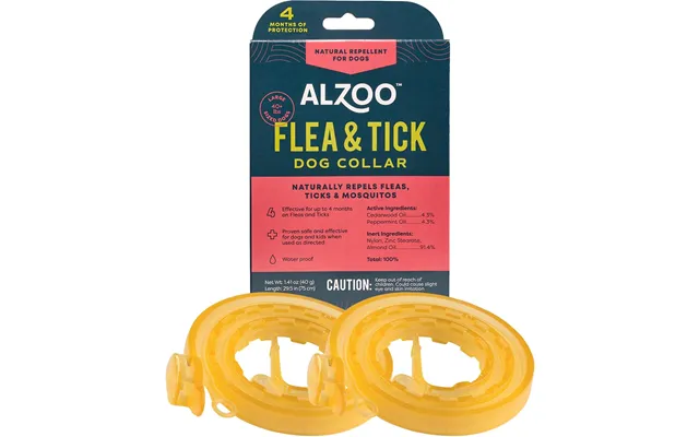 Plant Based Flea & Tick Dog Collar - Large-sized 40 Lbs Pack Of 2