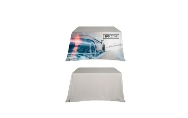 1 Custom Displaysplash 4' Table Throw - Wrinkle Resistant & Fire 