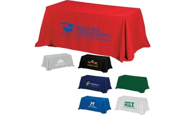 1 Custom Zenyatta Eight 8 Ft 4-sided Throw Style Table Covers & 