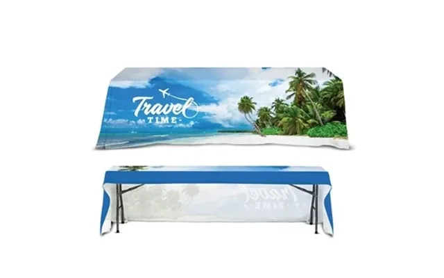 1 Promotional Displaysplash 8' Open Back Table Throw - Wrinkle
