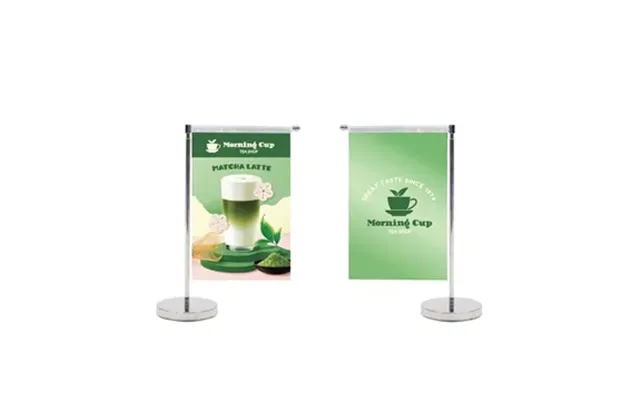 10 Customized Displaysplash Tabletop Vertical Flag - Double Sided