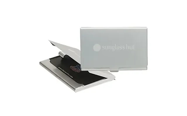 100 Custom Aluminum Business Card Holder - Satin Finish & 10 Card 