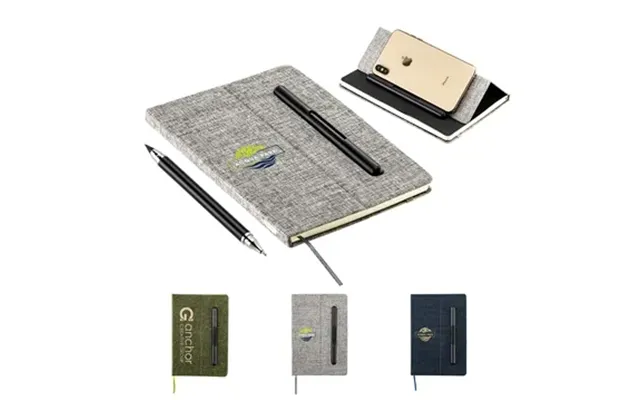 100 Custom Boardroom Hardcover Journal With Built-in Phone Stand 