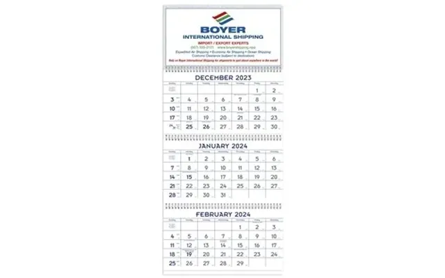 100 Custom Calendars Blue & Grey Commercial Planner - 14 Month & 3 