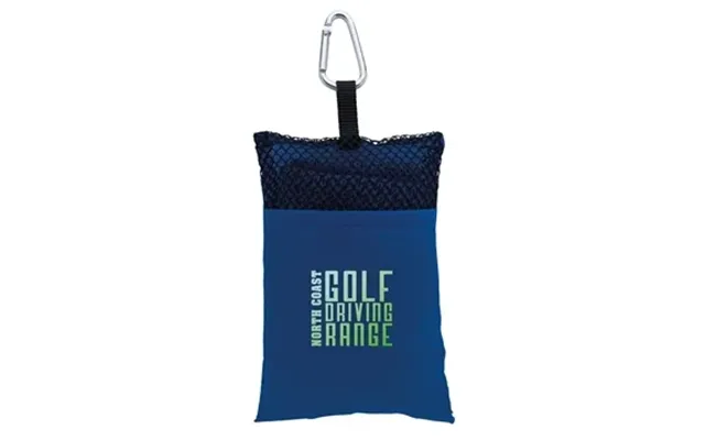 100 Custom Cooling Towel In Pouch - Carabiner Clip & Mesh Storage