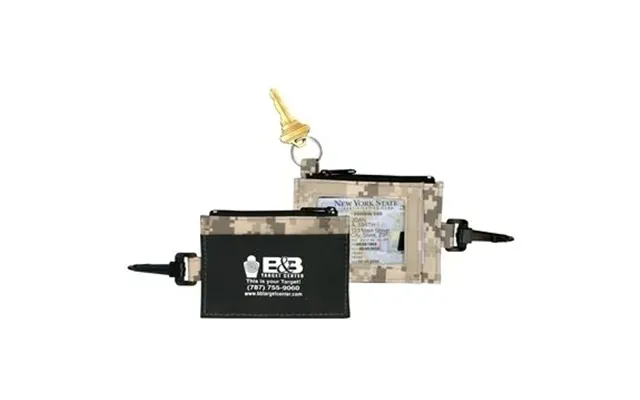 100 Custom Digi-camo Id Clip W Secure Zip Pocket - Nylon & Steel 