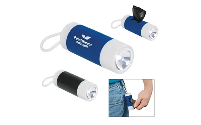 100 Custom Dog Bag Dispenser With Flashlight - Led & Refillable