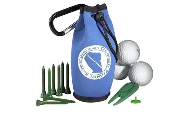 100 Custom Golf Kit In Carabiner Bag - Golf Balls & Biodegradable 