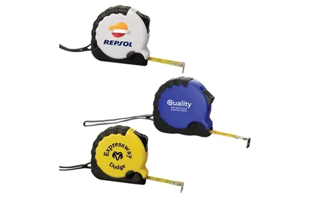 100 Custom Heavy Duty Tape Measure With Rubber Trim - Dual .