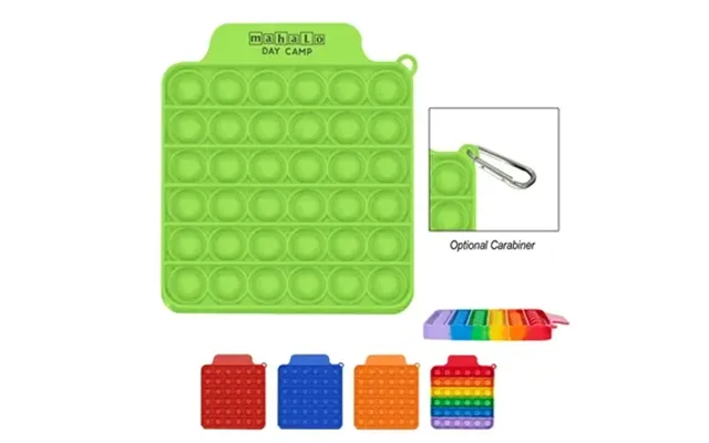100 Custom Push Pop Square Stress Reliever Game - Anxiety Relief & 