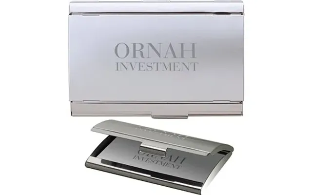 100 Custom Skeda I Business Card Case - Two-tone Silver