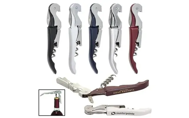 100 Custom Waiter's Corkscrew Wine Bottle Opener - Double Hinged & 
