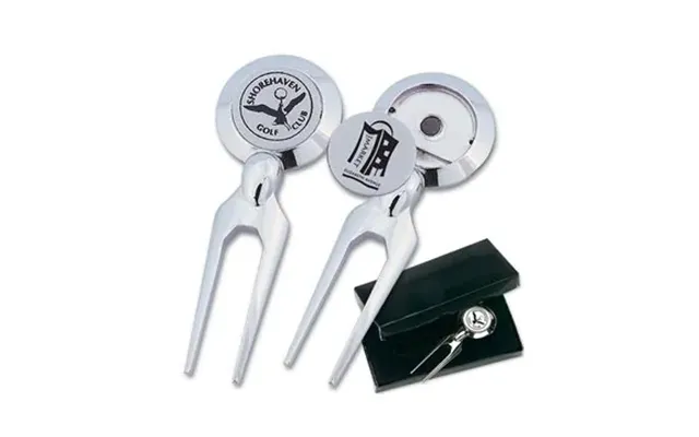 100 Custom Woodbury Chrome-plated Divot Fixer - Magnetic & .