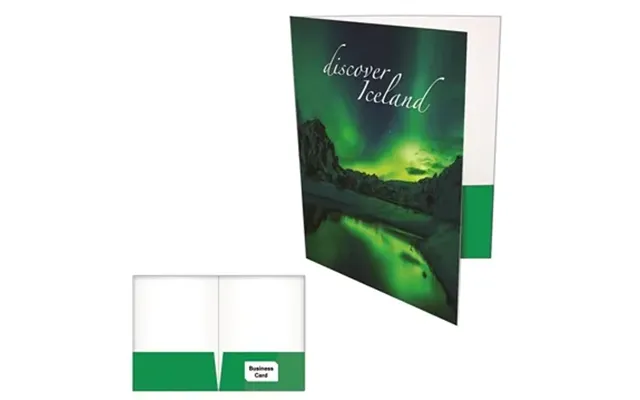 100 Customized 2 Glued Pocket Folder With Slit On Right Side - 