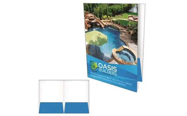 100 Customized 2 Pocket Folder - High Gloss & Expandable