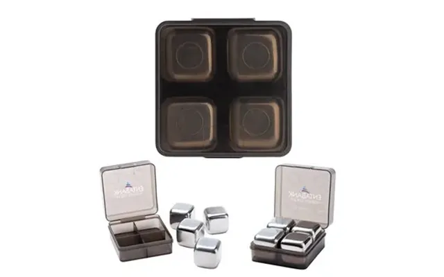 100 Customized Aces 4-piece Ice Cube Set - Stainless Steel & Fda