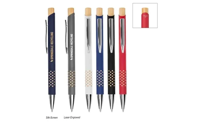 100 Customized Asher Recycled Aluminum Pen - Plunger Action & 