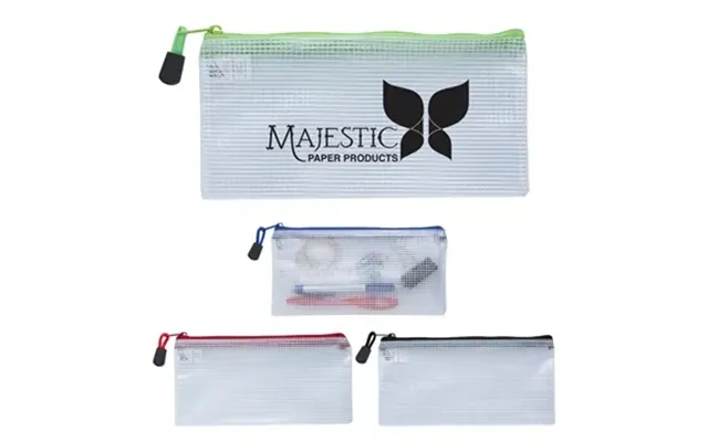 100 Customized Clear Zippered Pencil Pouch - Water Resistant
