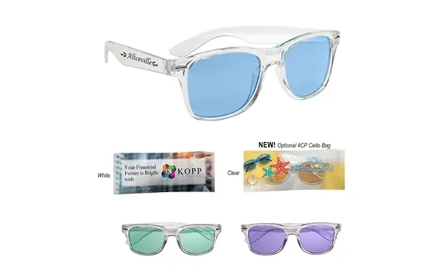 100 Customized Crystalline Malibu Sunglasses - Uv400 Protection
