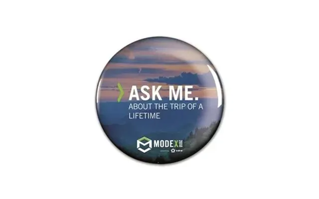 100 Customized Full Color Round Safety Pin Back Button - 2 .