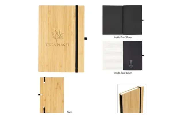 100 Customized Owen Bamboo Journal - Fsc Certified & Pen Loop