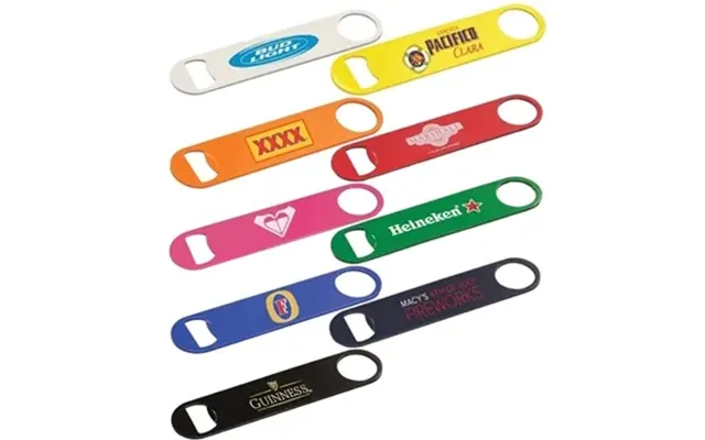 100 Customized Paddle Style Powder Coated Steel Bottle Opener - 