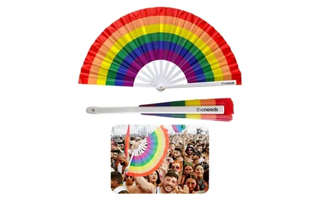 100 Customized Rainbow Accordion Fan - Collapsible & Portable