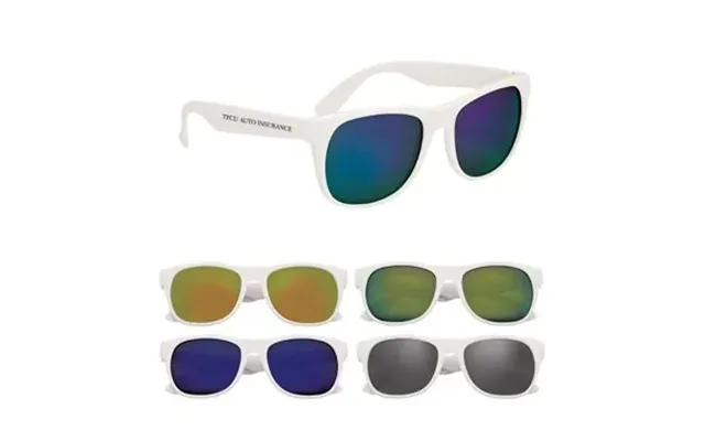 100 Customized Rubberized Mirrored Sunglasses - Uv400 Protection