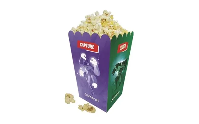 100 Customized Small Scoop Popcorn Box Full Color 32 Oz