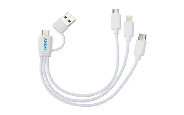 100 Customized Tribune 3-in-1 Charging Cable - Usb-c And Micro Usb 