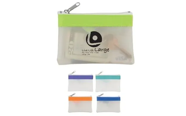 100 Customized Zippered Coin Pouch - Split Ring