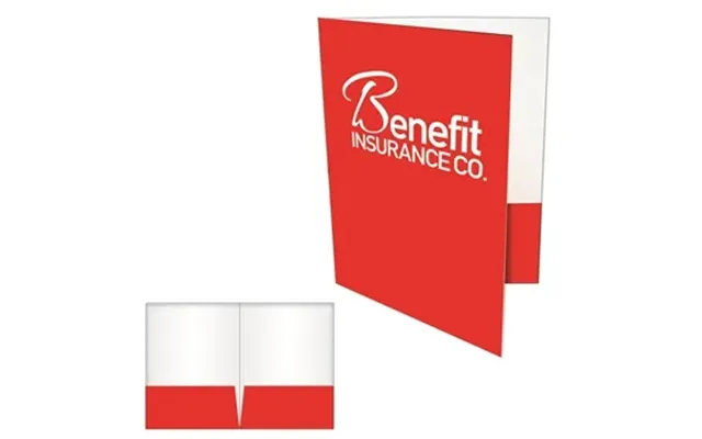 100 Promotional 2 Glued Pocket Folder - Heavy Paper & Laminated
