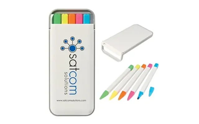 100 Promotional 5-in-1 Highlighter Set - Chisel Tip