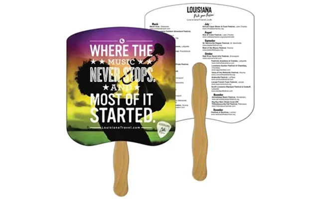100 Promotional Bread Slice Hand Fan Full Color 2 Sides - ..