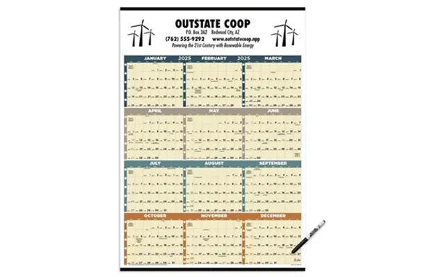 100 Promotional Calendars Time Management Span-a-year Laminated 