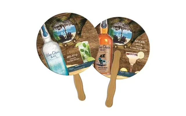 100 Promotional Circle Fast Hand Fan 2 Sides - Paper Products