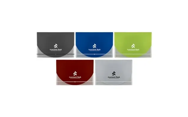 100 Promotional Color Flap Translucent Document Holder - Accordion 