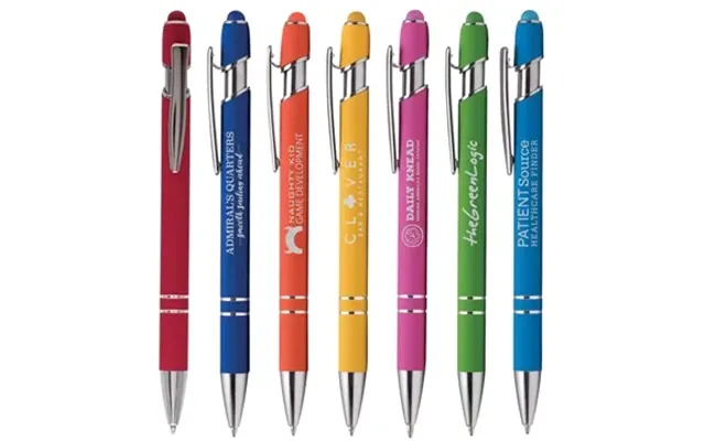 100 Promotional Ellipse Softy Brights W Stylus - Laser