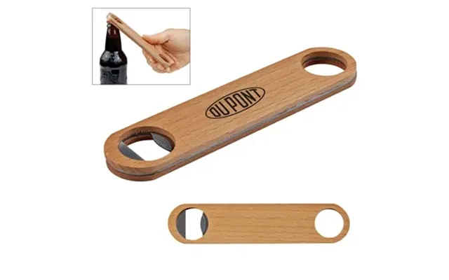100 Promotional Large Wood Bottle Opener - Metal