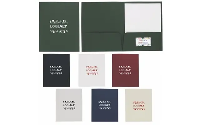 100 Promotional Linen Paper Folder - Business Card Slot