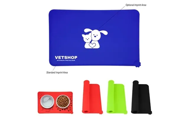 100 Promotional Silicone Pet Food Place Mat - Anti-slip Design & 