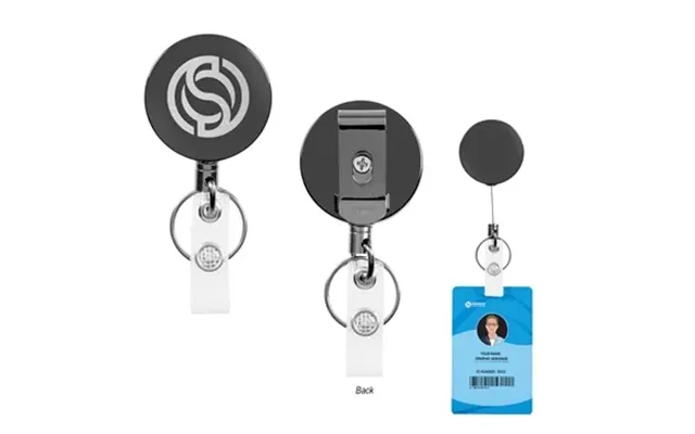 100 Promotional Steel Retractable Badge Holder - Zinc Alloy